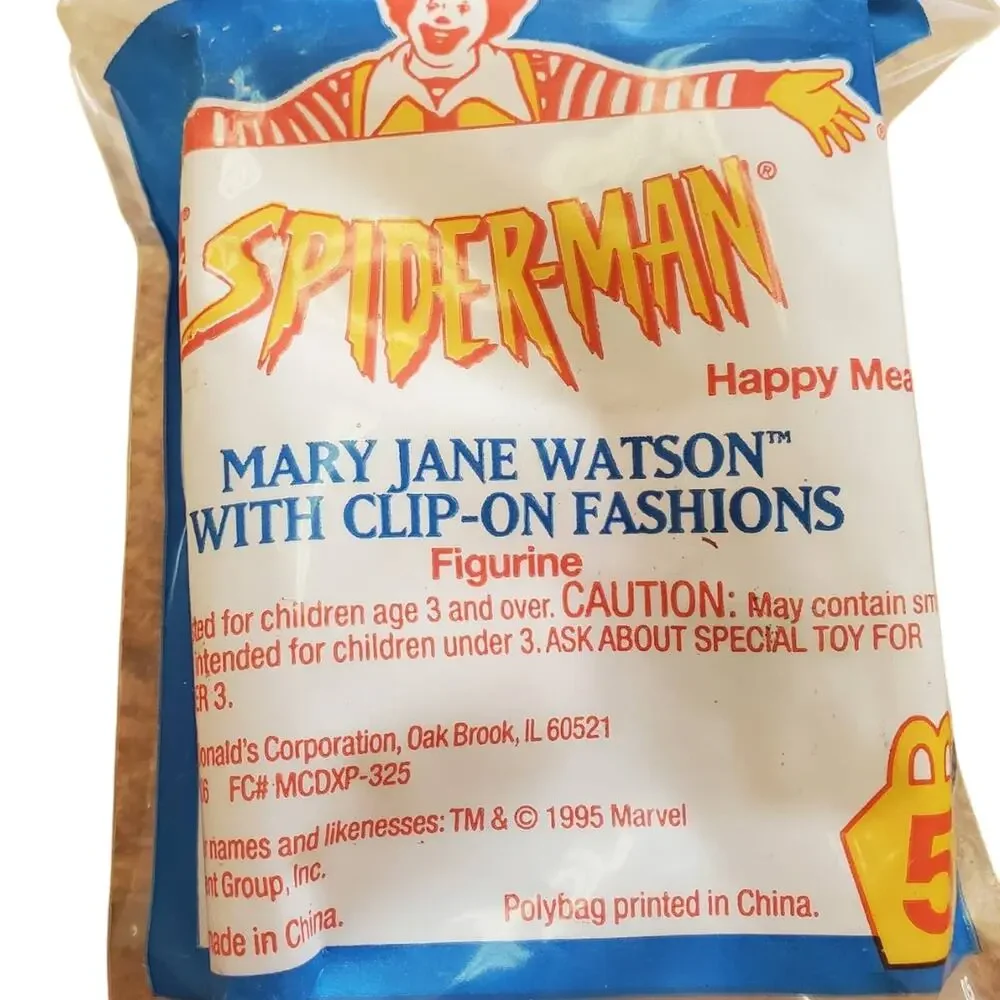 1994 McDonalds SpiderMan Mary Jane Watson New in Package 5